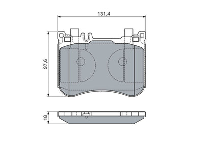 4870.2 BH BRAKE PADS MERC # BOSCH 0 986 460 124
