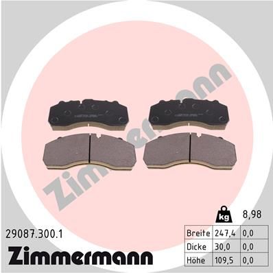 2927801 TEXTAR PADS TEXTAR 174312