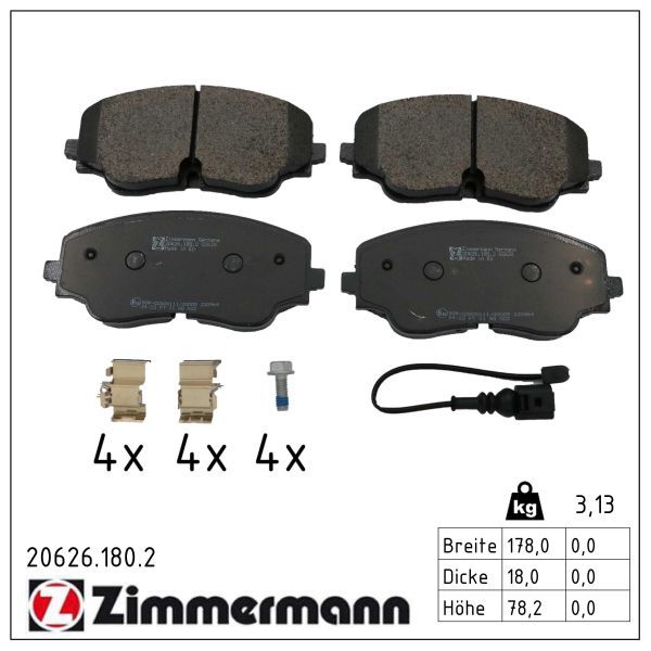 2654.2 BRAKE PADS FRONT GOLF 2025-> HELLA 355.041-051
