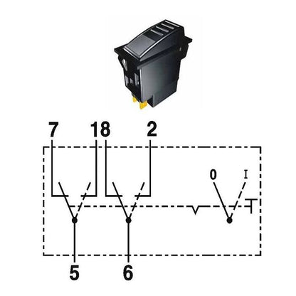 521 111 ROCKER SWITCH 2 POSITION 24V SWF ETD 10-12WKS (DE)